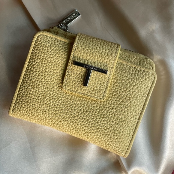 Tahari Handbags - Tahari Compact Zip Wallet (yellow green) NWOT